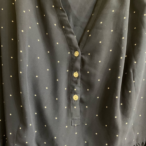 Navy Polka-Dot Dress - Picture 2 of 4